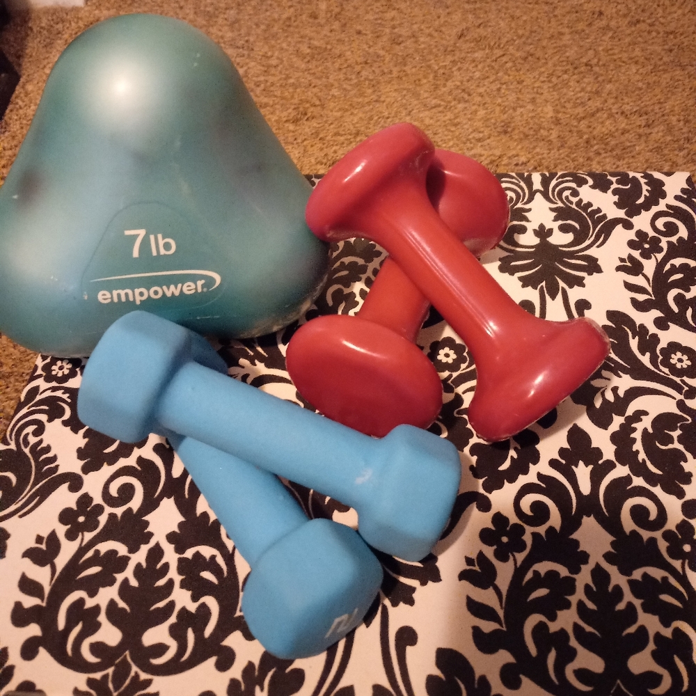 Weight set, 2lbs, 5lbs, 7lbs